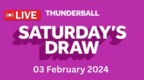 thunderball tonight live|thunderball live today.